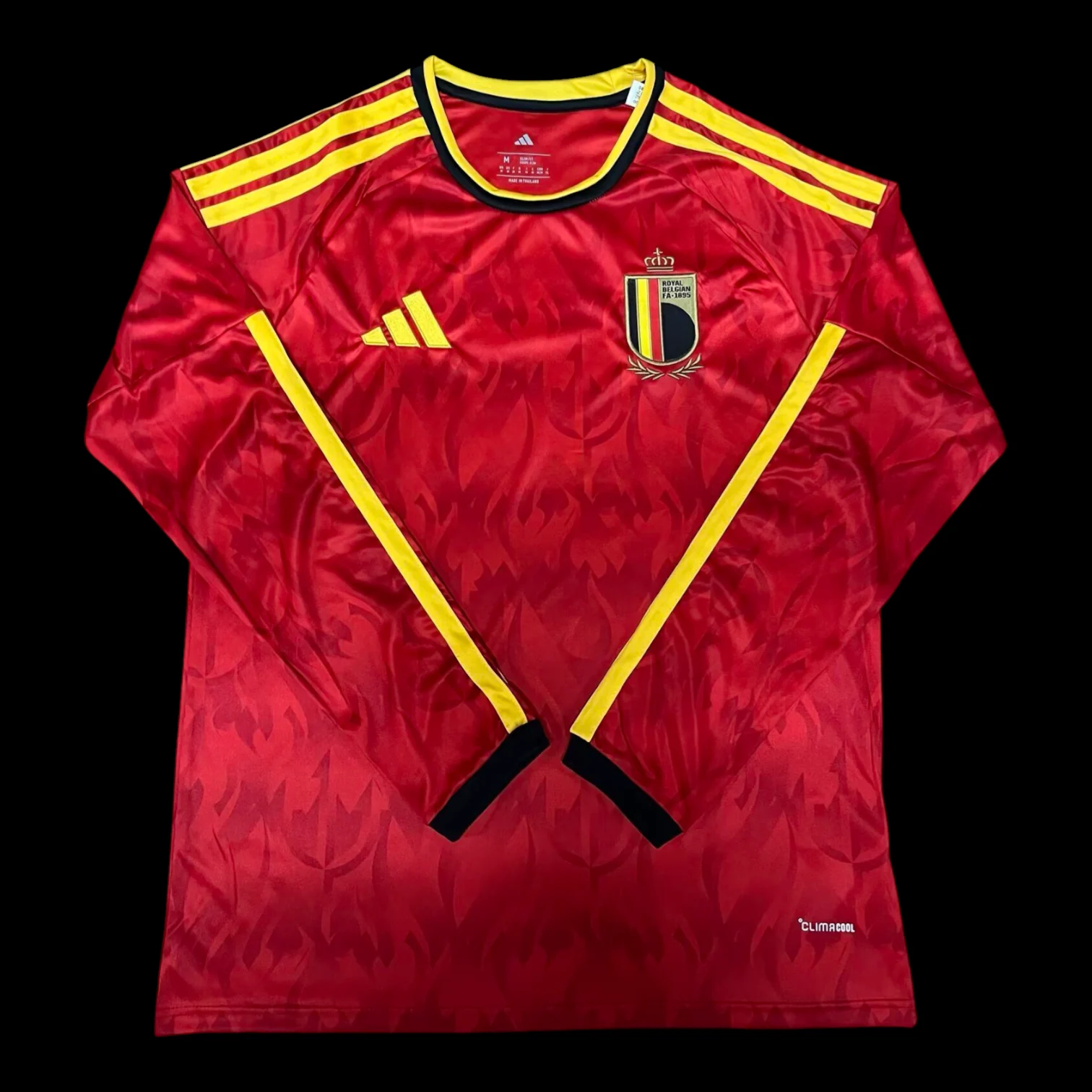 Acheter Belgique Maillot Manches Longues Domicile 2627 - Maillot pas cher